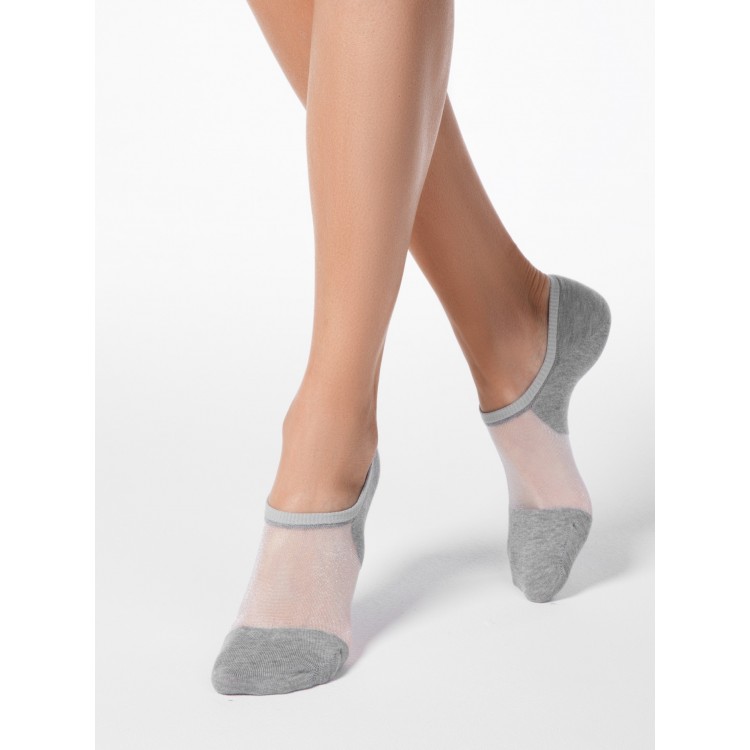 Ультракороткие носки из хлопка 18С-4СП Active-gray, Conte