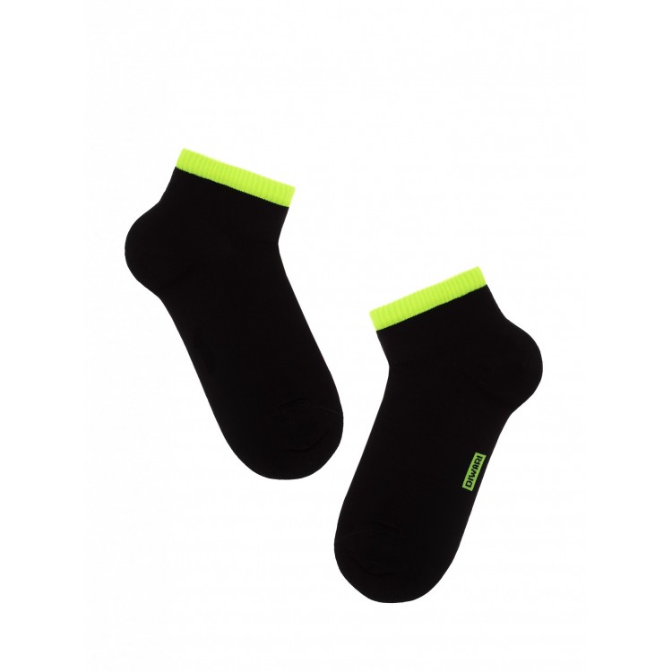 Носки мужские укороченные 7С-37СП 068 "DiWaRi" Active-black/light green, Conte