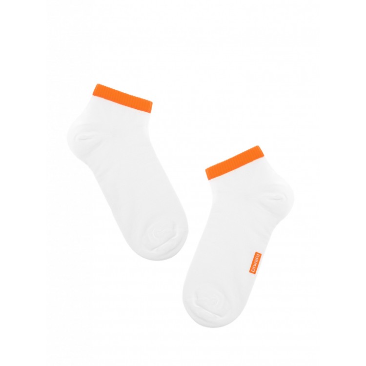 Носки мужские укороченные 7С-37СП 068 "DiWaRi" Active-white/orange, Conte