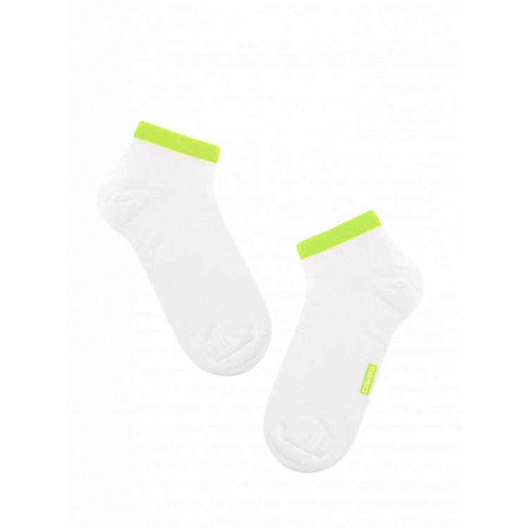 Носки мужские укороченные 7С-37СП 068 "DiWaRi" Active-white/light green, Conte