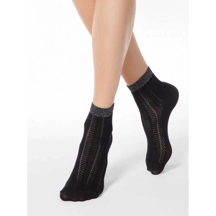 Носки женские укороченные Ajour 15С-82СП-black, Conte