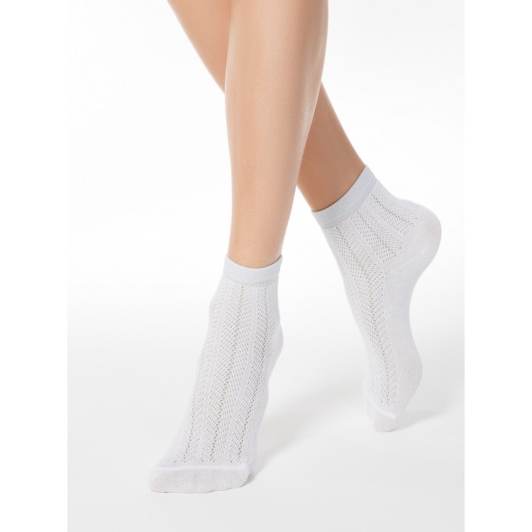 Носки женские укороченные Ajour 15С-82СП-white, Conte