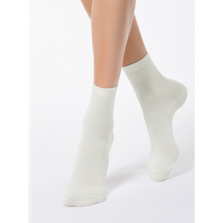Вискозные однотонные женские носки 13С-64СП Classic-milk, Conte