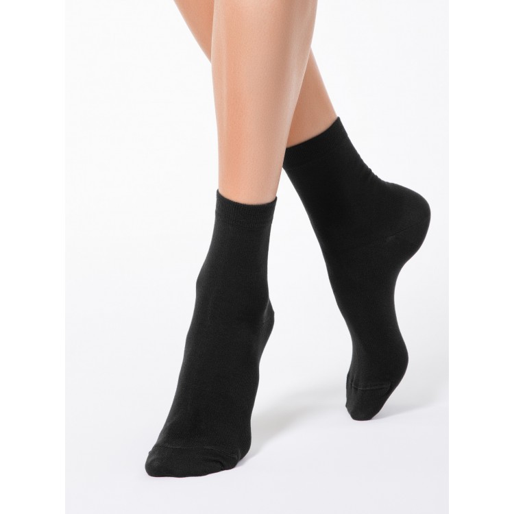 Вискозные однотонные женские носки 13С-64СП Classic-black, Conte