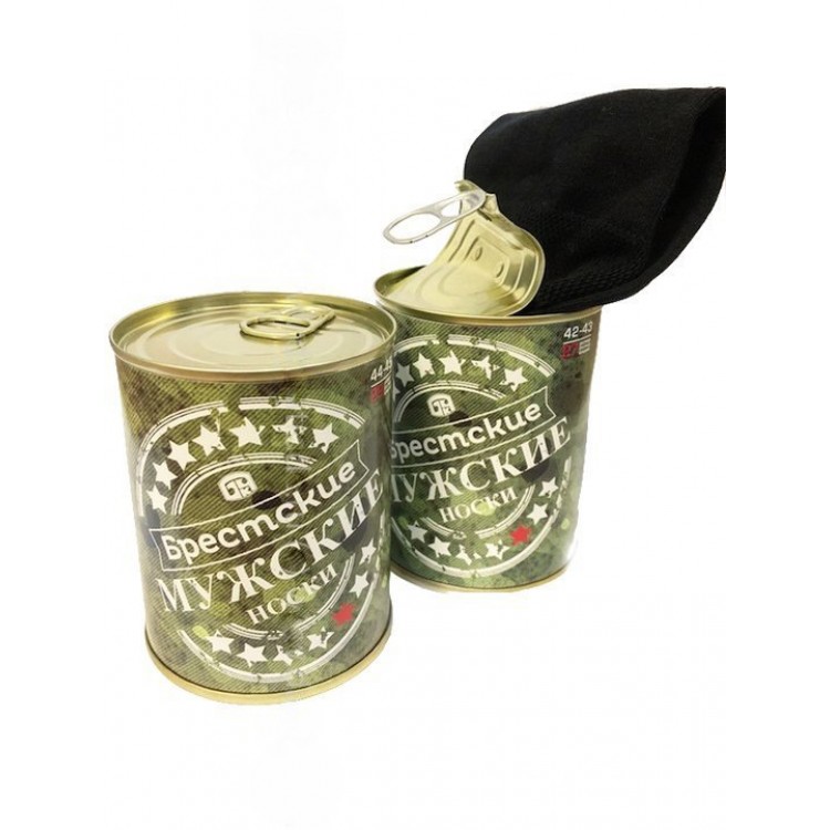 Носки мужские в сувенирной банке 14С2122B Брестские Classic-black, Conte