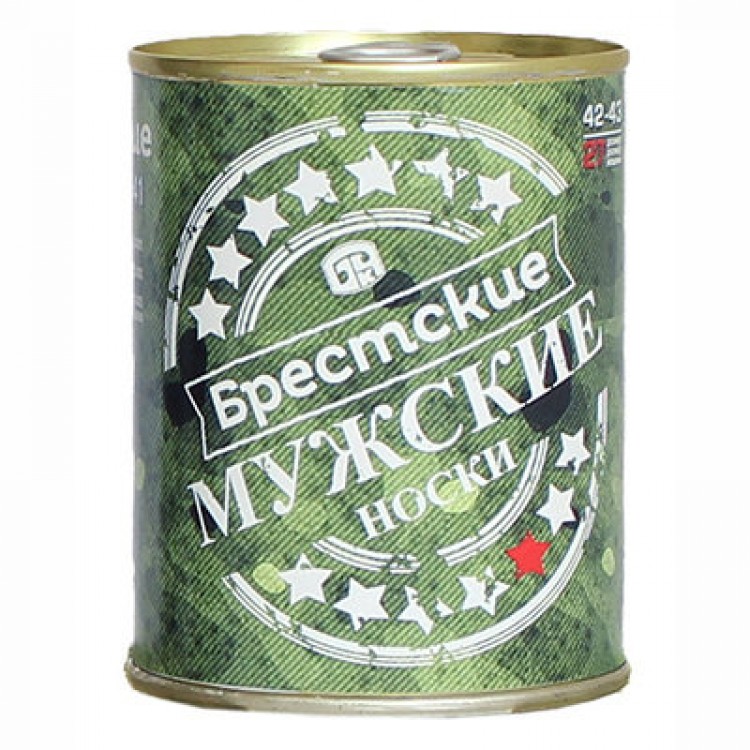 Носки мужские в сувенирной банке 14С2122B Брестские Classic-black, Conte
