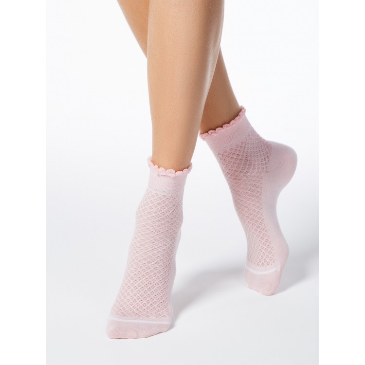 Носки женские хлопковые 15С-22СП Classic-light pink, Conte