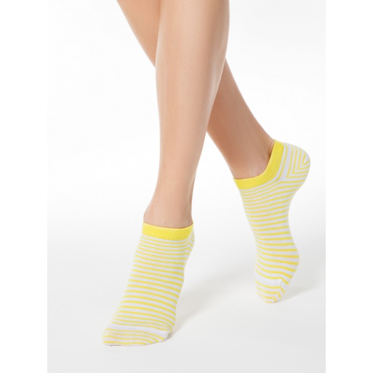 Носки женские из хлопка 15С-46СП 073 Active-yellow, Conte