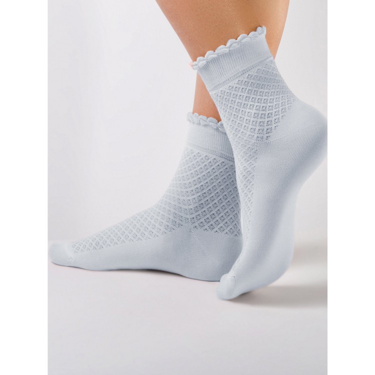 Носки женские хлопковые 15С-22СП Classic-light turquoise, Conte