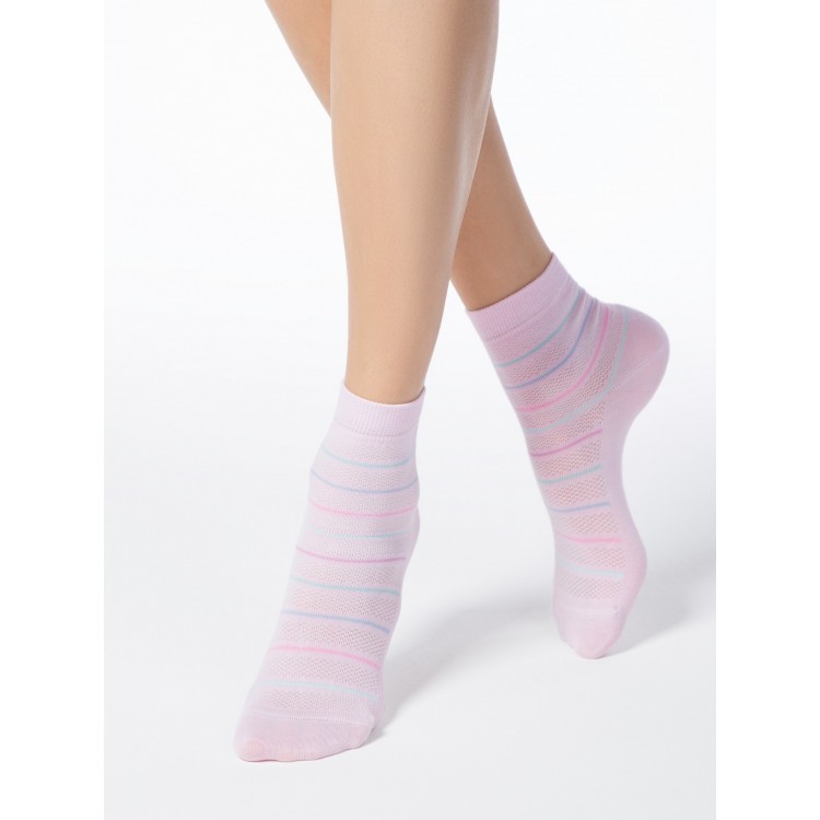 Хлопковые женские носки 15С-15СП 088 Classic-pink, Conte