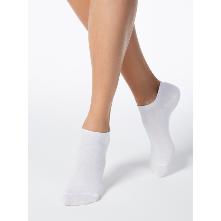 Укороченные женские носки 15С-46СП 000 Active-white, Conte