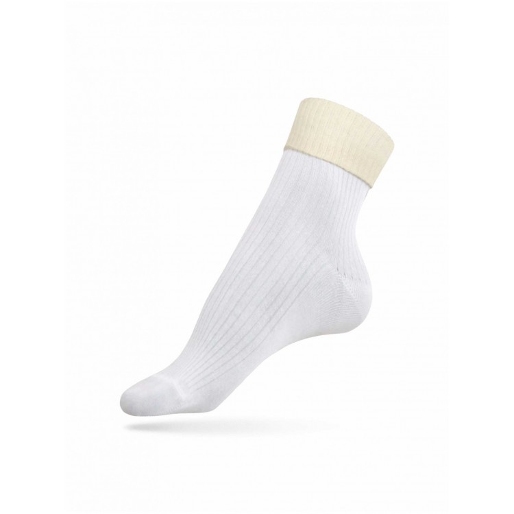Женские носки из хлопка 7С-35СП Classic-white/cream, Conte