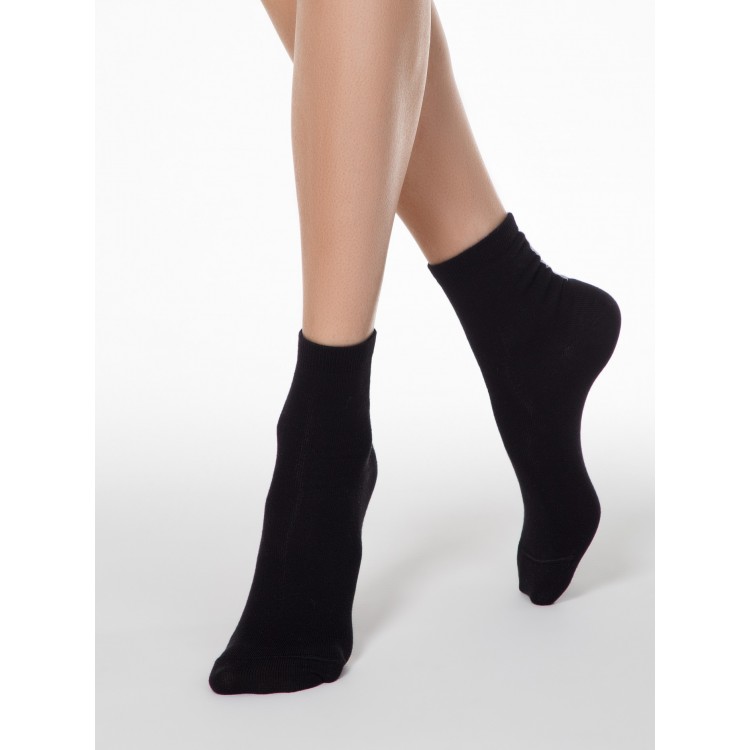 Носки женские из хлопка 7С-22СП 152 Classic-black, Conte