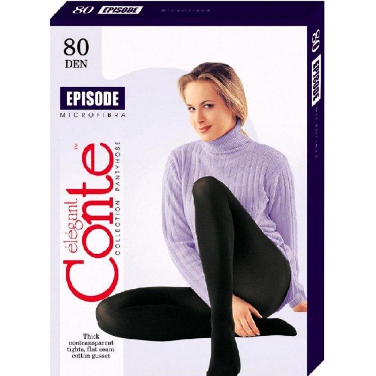 Колготки женские теплые Episode 80 - mocca, Conte