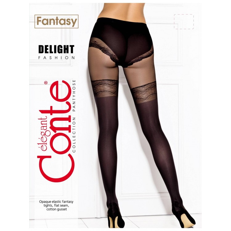 Колготки с имитацией чулок Fantasy Delight, Conte