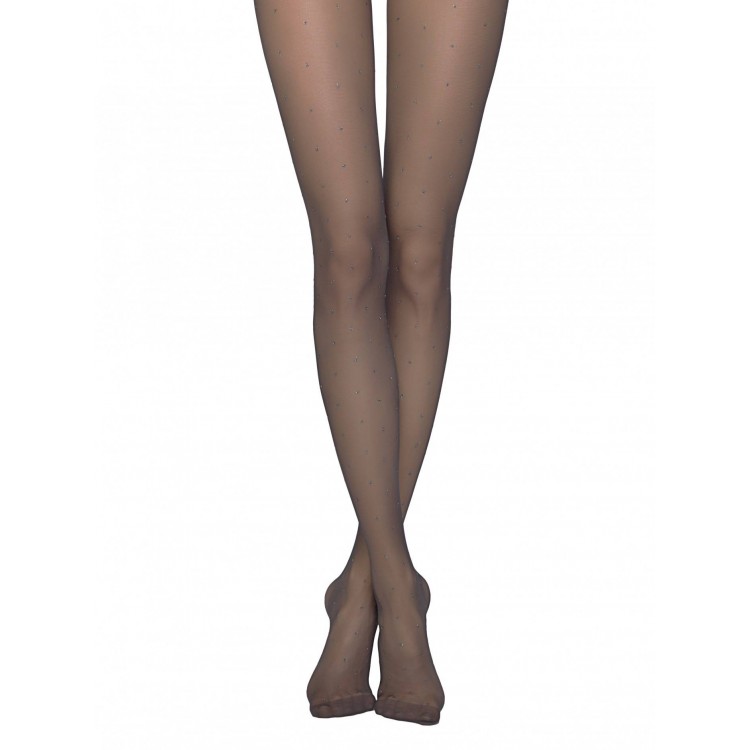 Колготки фантазийные в горошек Fantasy Glamour Lux grafit, Conte