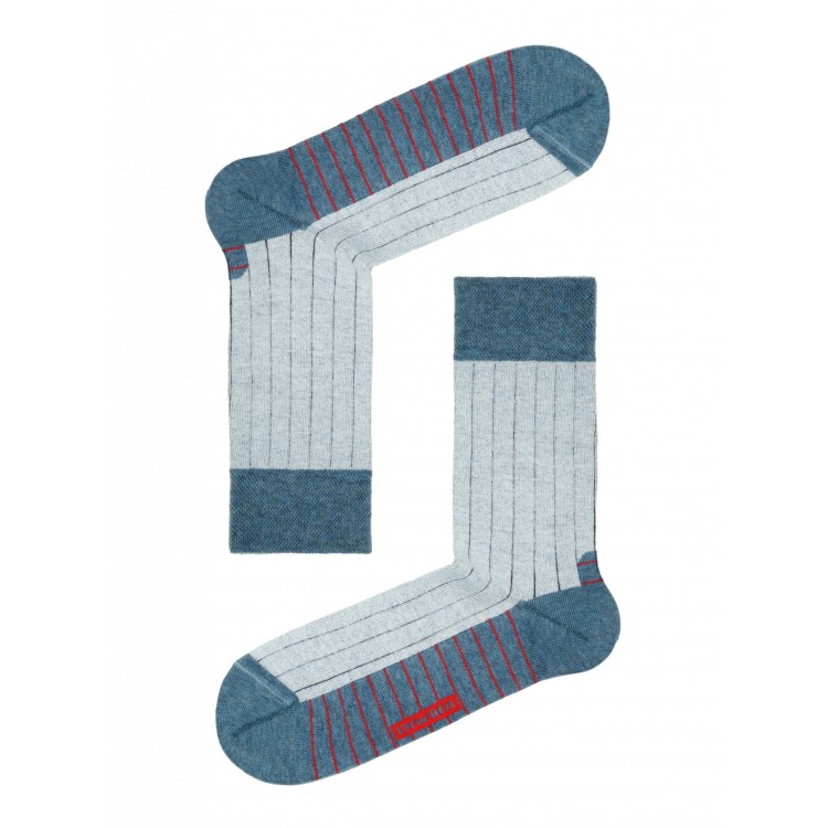 Носки мужские из хлопка "DiWaRi" Happy 15С-23СП 048-jeans light blue, Conte