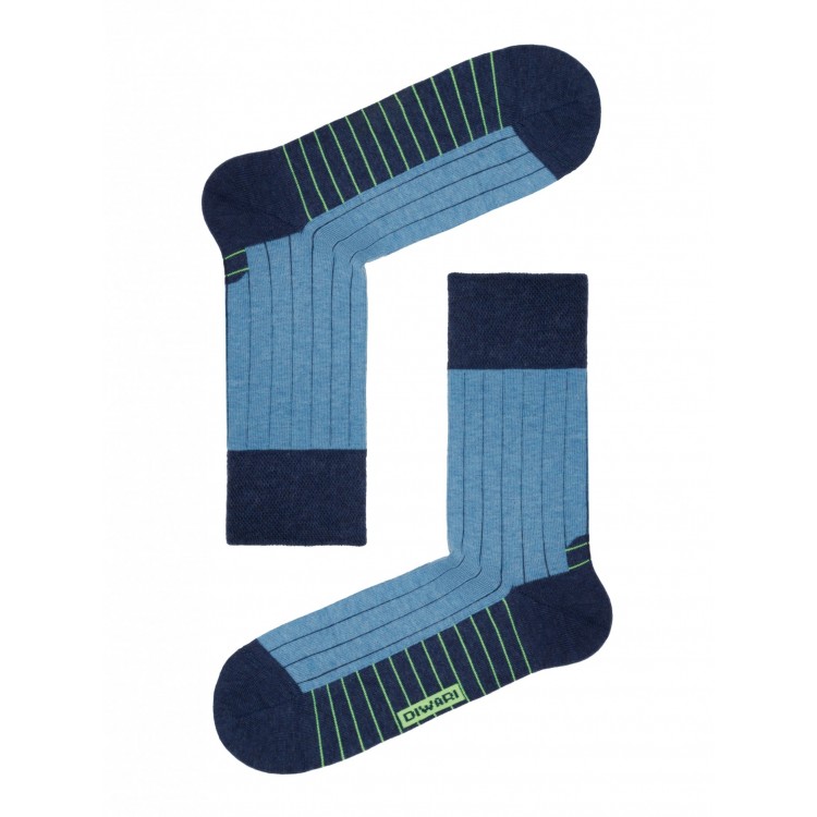 Носки мужские из хлопка "DiWaRi" Happy 15С-23СП 048-dark blue azure, Conte