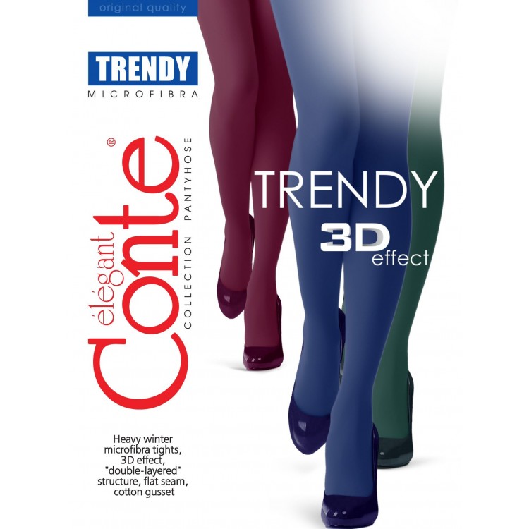 Колготки женские цветные Trendy 150 - melanzana, Conte