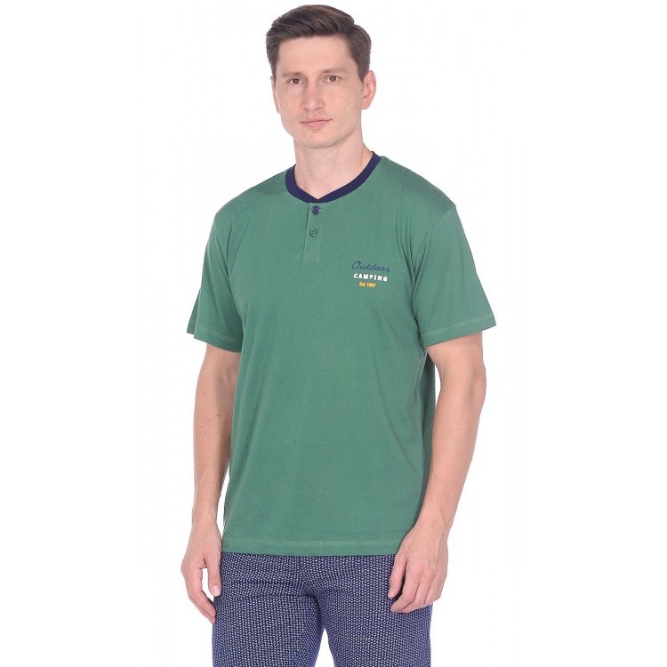 Пижама мужская с брюками DU362 green Пижама мужская с брюками DU362 green