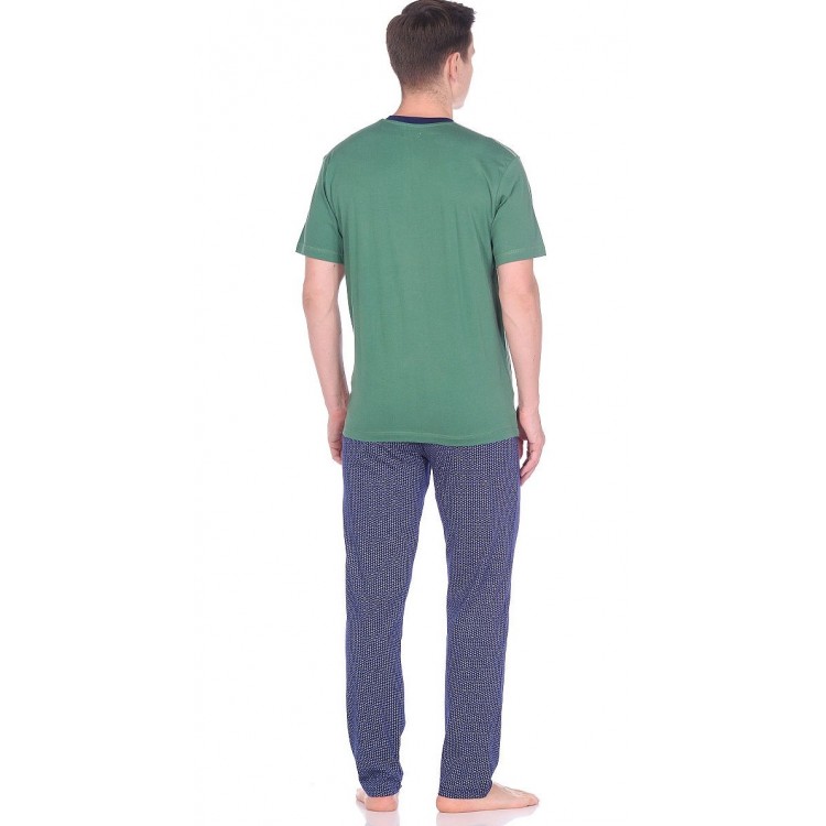 Пижама мужская с брюками DU362 green Пижама мужская с брюками DU362 green