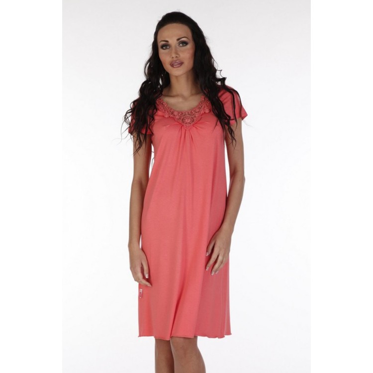 Ментоловая сорочка из вискозы 956 SELENE coral, DeLafense