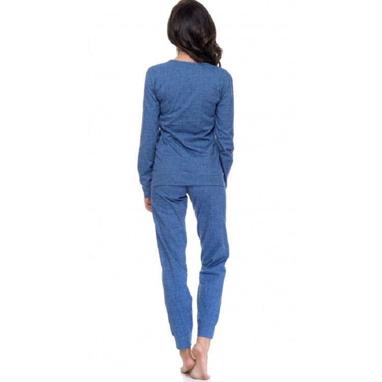 Синяя женская пижама с брюками PM.9094-blue, DOBRA NOCHKA