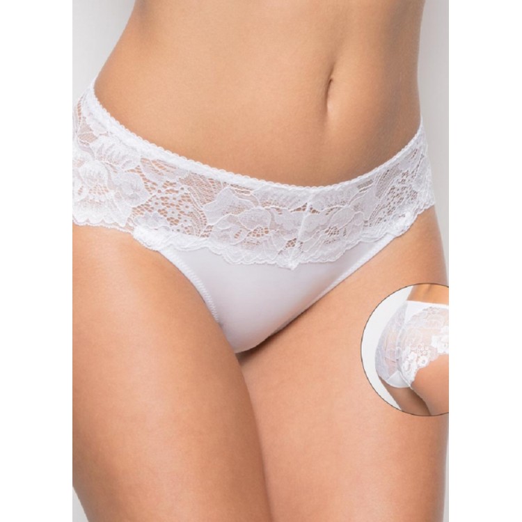Женские кружевные трусики-слип 210-208 white, ORHIDEJA