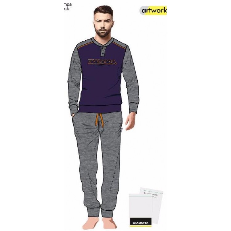 Мужской костюм для дома и отдыха DPJ60966B-gray, Diadora