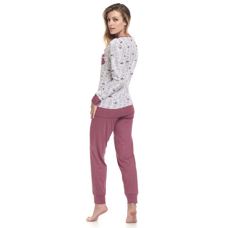 Теплая женская пижама с брюками 9325vi, Doctor Nap
