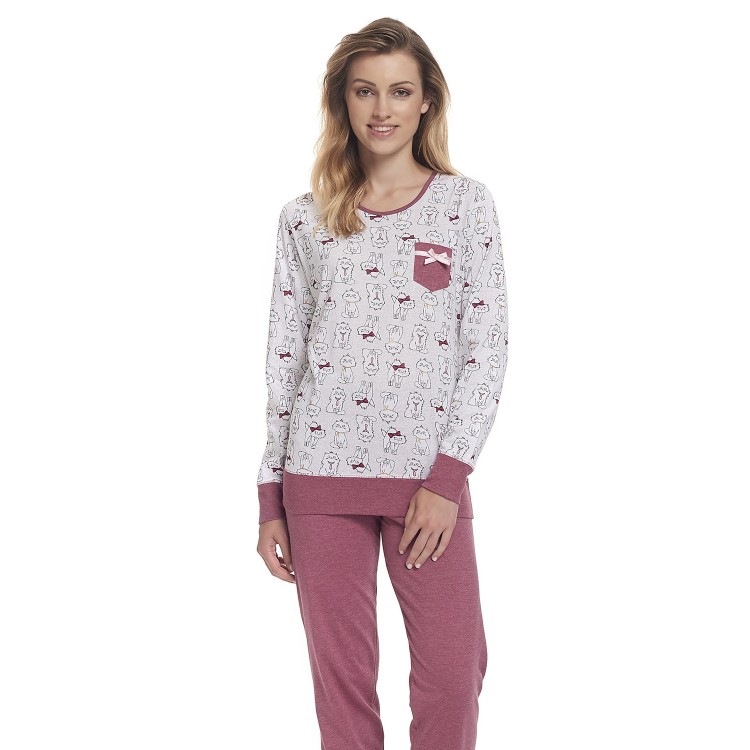 Теплая женская пижама с брюками 9325vi, Doctor Nap