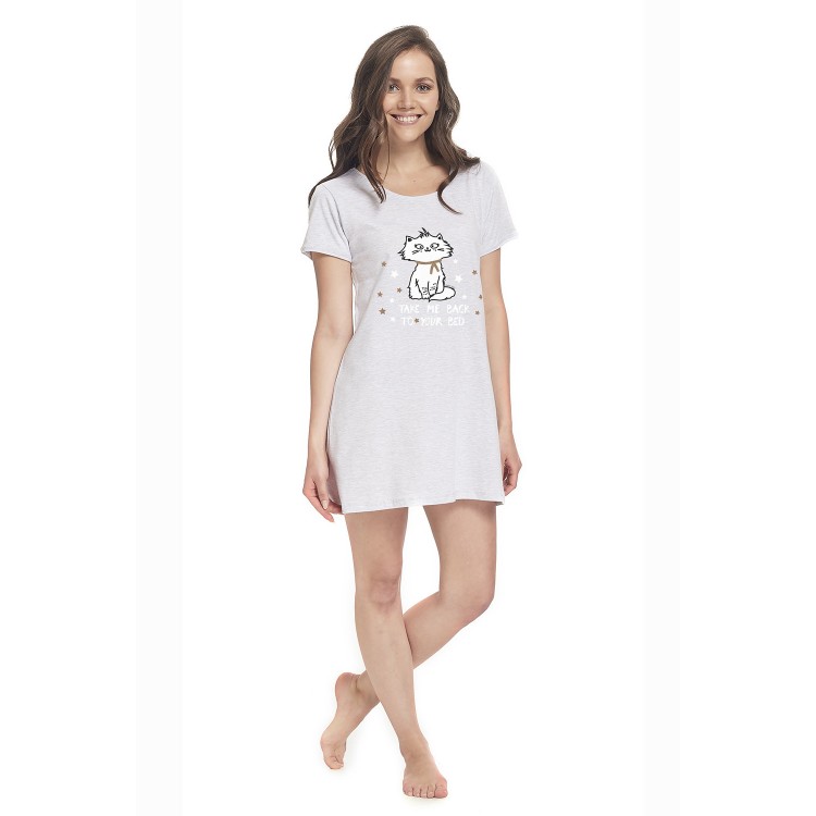 Короткая женская сорочка 9339vi gray, Doctor Nap