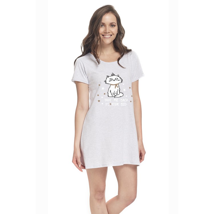 Короткая женская сорочка 9339vi gray, Doctor Nap