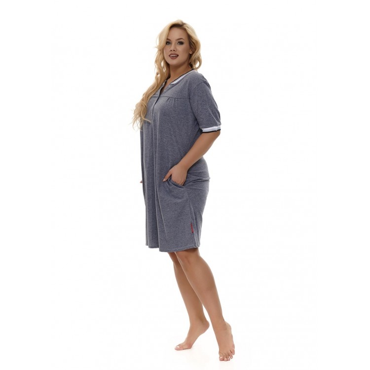 Женская трикотажная сорочка 9651-gray, Doctor Nap