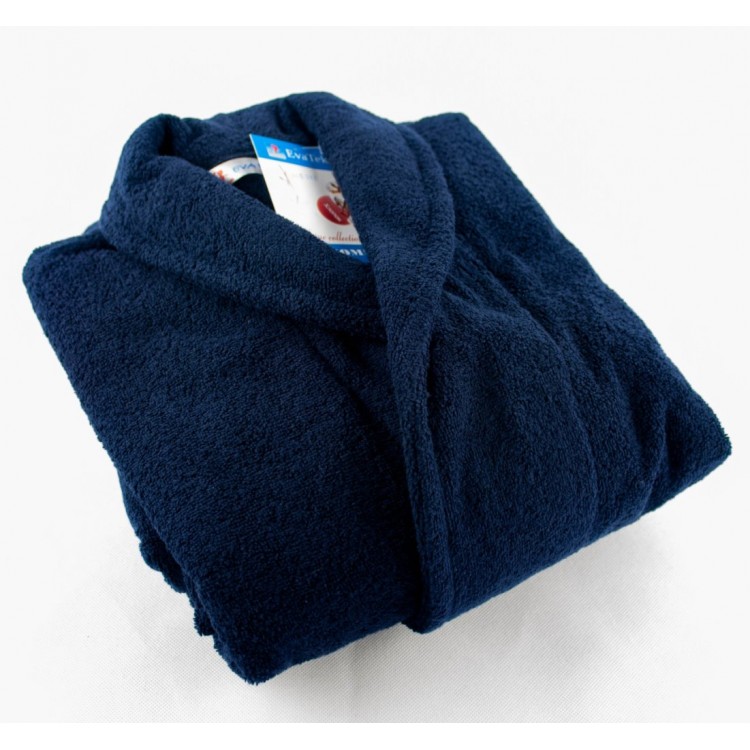 Мужской махровый халат 363 Deep Blue, Еватекс