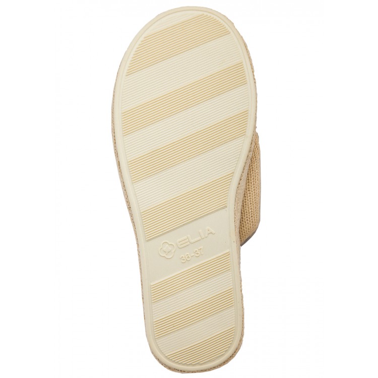 Женские домашние тапочки 56317-beige "Вязаные", Elia