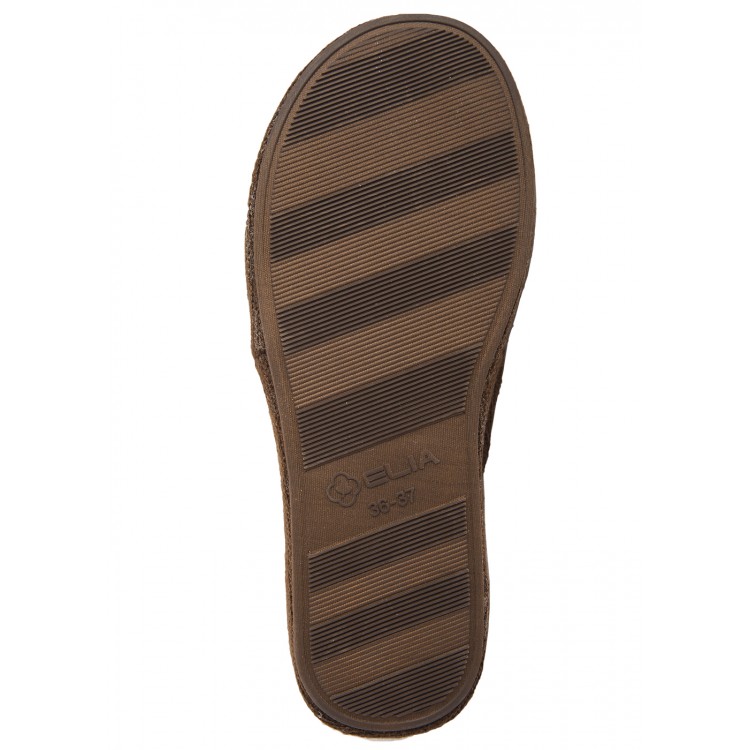 Женские домашние тапочки 56317-brown "Вязаные", Elia