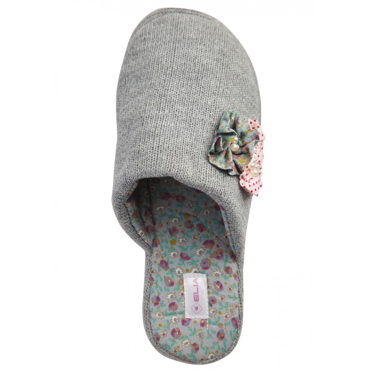 Женские домашние тапочки 56317-gray "Вязаные", Elia Женские домашние тапочки 56317-gray "Вязаные", Elia