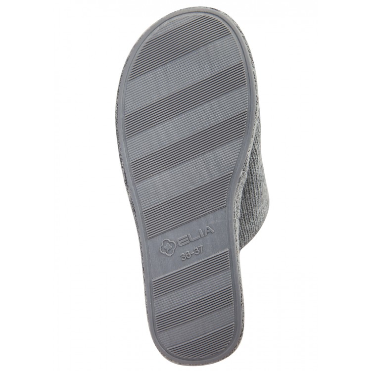 Женские домашние тапочки 56317-gray "Вязаные", Elia Женские домашние тапочки 56317-gray "Вязаные", Elia