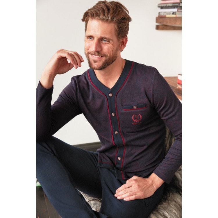 Мужской домашний костюм 3305-blue/bordo, F.coll