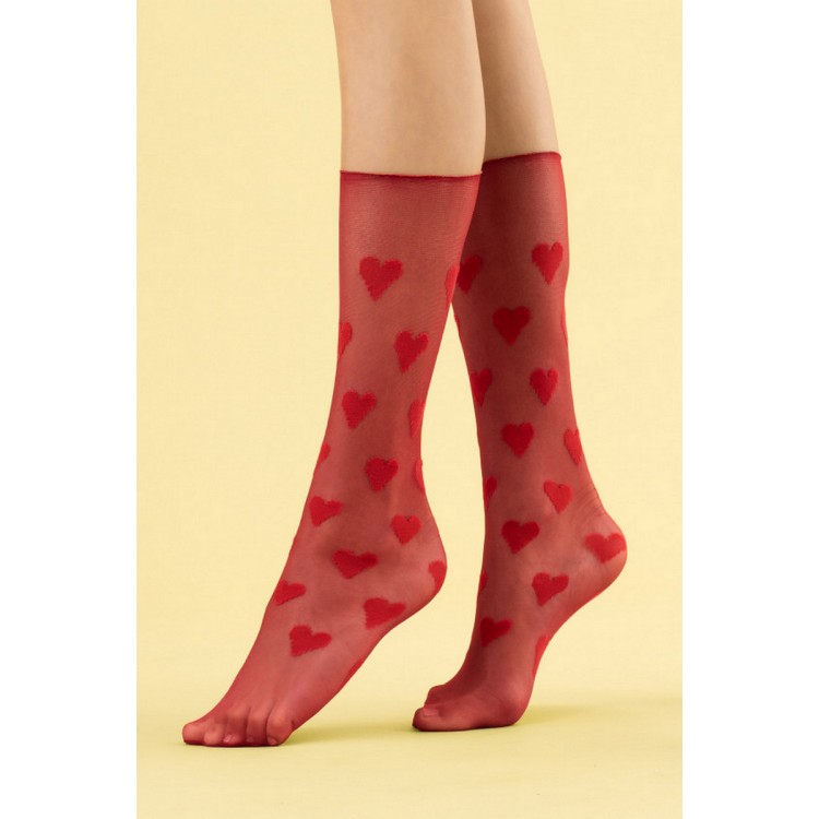 Гольфы женские 1105/G LOVE ME 8 den - red, FIORE