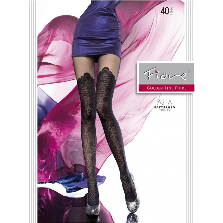 Женские фантазийные колготки 40 den 5593/G ASITA, FIORE