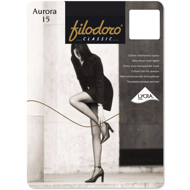 Тонкие матовые колготки женские Aurora 15 - abbronzante, Filodoro Classic