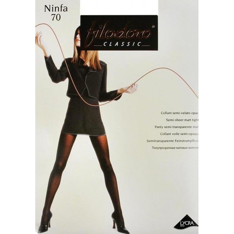 Матовые женские колготки Ninfa 70 - cognac, Filodoro Classic