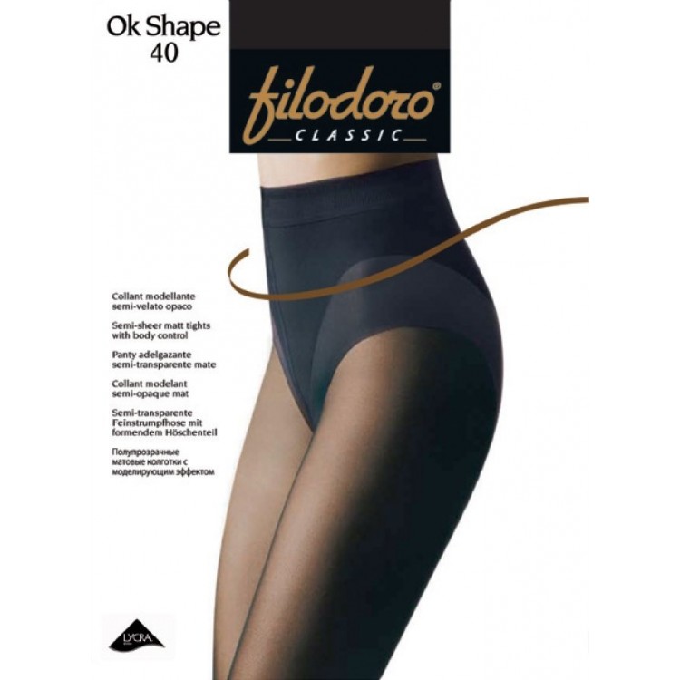 Колготки женские моделирующие Ok Shape 40 - nero, Filodoro Classic