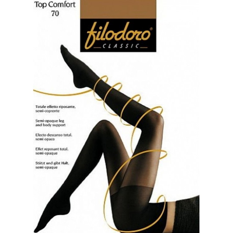 Колготки женские матовые поддерживающие Top Comfort 70 den - glace, Filodoro Classic