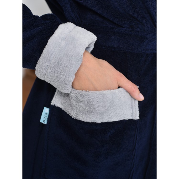 Халат женский спортивный ATHLETIC LADY navy, Five Wien