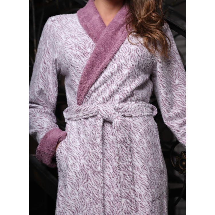 Длинный женский халат AURELIA-dry rose, Five Wien