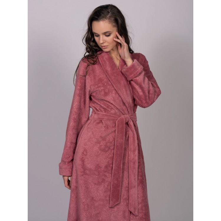 Халат женский махровый длинный JOZEFINA Old rose, Five Wien Халат женский махровый длинный JOZEFINA Old rose, Five Wien