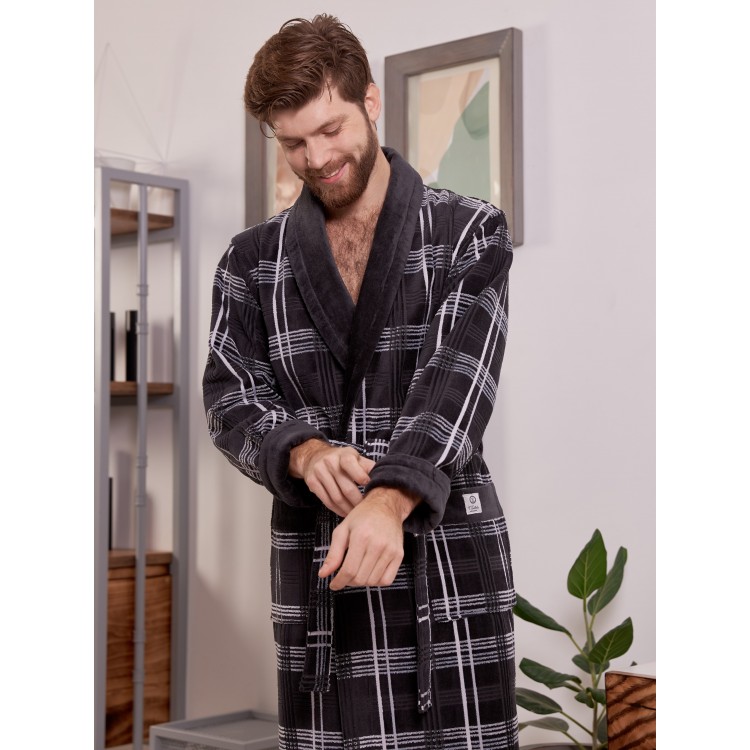 Халат мужской махровый LUX COTTON antracite, Five Wien